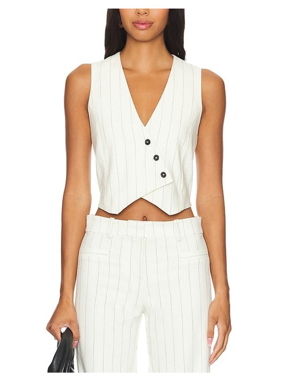 Ba&sh Striped Ivory Erita Vest Size 1